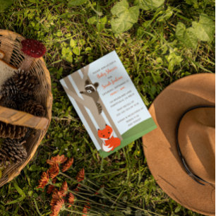 Woodland Baby's Baby shower Uitnodiging