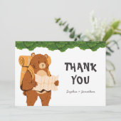Woodland Bear Adventure Carte de remerciements (Debout devant)