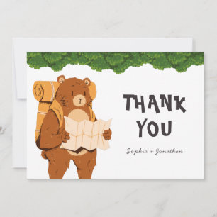 Woodland Bear Adventure Carte de remerciements