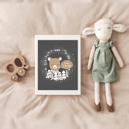 Woodland Bear kwekerij Poster