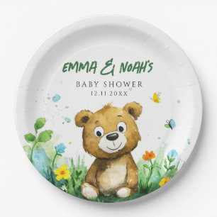 Woodland Beer Baby shower Papier Borden Papieren Bordje