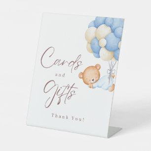 Woodland Beer Balloons Boy 1st Birthday Reclamebord Met Voetstuk