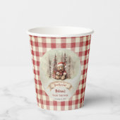 Woodland Beer Barly Wait Holiday Boy Baby shower Papieren Bekers (Achterkant)