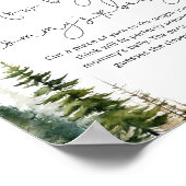 Woodland beer hoe groot is het buikspel van mama. poster (Hoek)