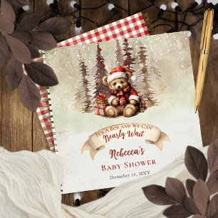 Woodland Beer Holiday Boy Baby shower Gastenboek Notitieboek