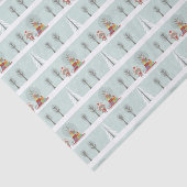 Woodland Beer Kerstmis Tissuepapier (Detail)