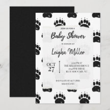 Woodland Beer Paw Print Baby shower