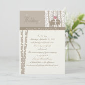 Woodland Birch Wedding Kaart (Staand voorkant)