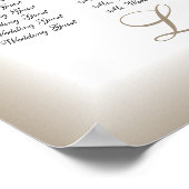 Woodland Birch Wedding Seating Chart Poster (Hoek)