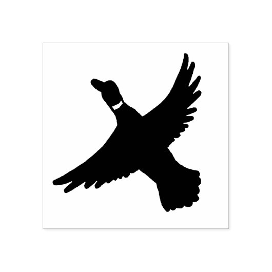 Woodland Bird Art Flying Duck Rubberstempel (Afrduk)