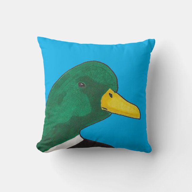 Woodland Bird Mallard Duck Sierkussen (Voorkant)