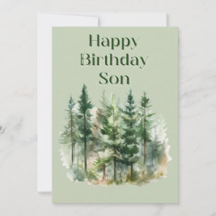 Woodland Birthday Flat Kaart