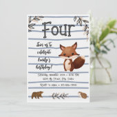 Woodland Birthday Invitation Kaart (Staand voorkant)