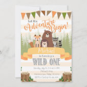 Woodland Birthday Party Invitation Invitation natu (Devant)