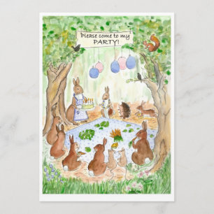 Woodland Birthday Party Invitation Kaart