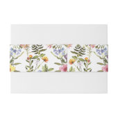 Woodland Boho Botanische Wildflower bruiloft Uitnodigingen Wikkel (Achterkant Voorbeeld)