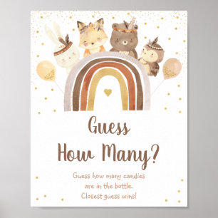 Woodland Boho Rainbow Devine Combien De Poster De 