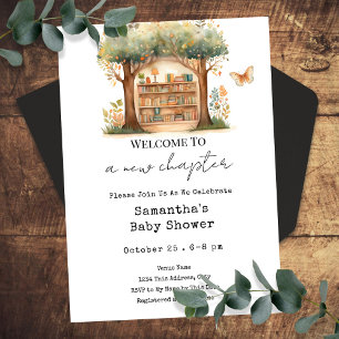 Woodland Books Volgende Hoofdstuk Baby Shower Uitn Kaart