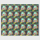 Woodland bos vrienden leuke baby vos verjaardag cadeaupapier (Vlak)