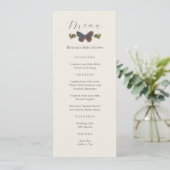 Woodland Botanical Genderneutraal Baby shower Menu Kaart (Staand voorkant)