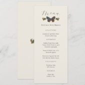 Woodland Botanical Genderneutraal Baby shower Menu Kaart (Voorkant / Achterkant)