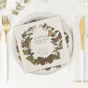 Woodland Botanical Little Love Bug Baby shower Servet