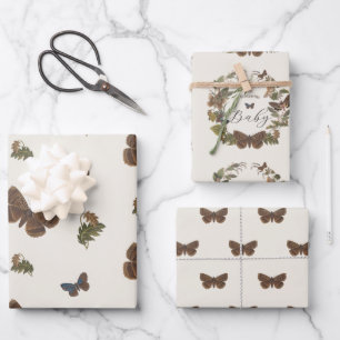 Woodland Botanisch Baby shower Inpakpapier Vel