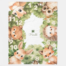 Woodland Boy Baby shower mijlpaal