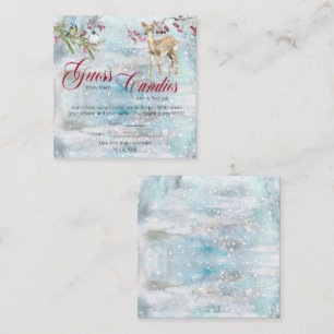 Woodland Boy Baby shower Raad Snoepjes in Jar Game Informatiekaartje