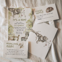 Woodland Boy Wild Forest Beer Animal Baby shower