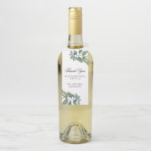 Woodland bruiloft dank u. Waterverf bladeren Flessenhanger (Op fles)