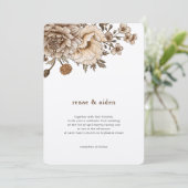 Woodland bruiloft uitnodiging, Boho uitnodiging, R Kaart (Staand voorkant)