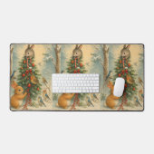 Woodland bunny christmas cozy festive winter (Clavier et souris)