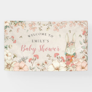 Woodland Bunny Girl Welcome Baby shower Spandoek