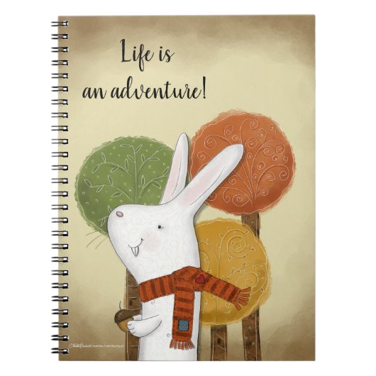 Woodland Bunny met eikel Notitieboek (Voorkant)