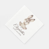 Woodland Bunny Rabbit Baby shower voor jongen of m Servet (Hoek)