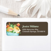 Woodland Bunny Retouradreslabel Etiket (Insitu)