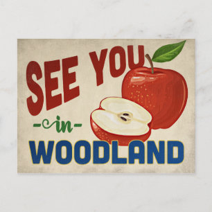 Woodland California Apple - Vintage Travel Briefkaart