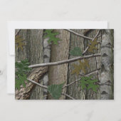 Woodland Camo Afstuderen Foto Kaart (Achterkant)