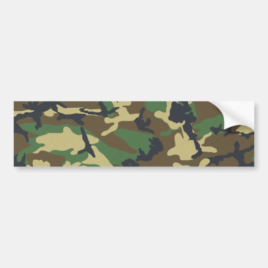 Woodland Camo Bumpersticker (Voorkant)