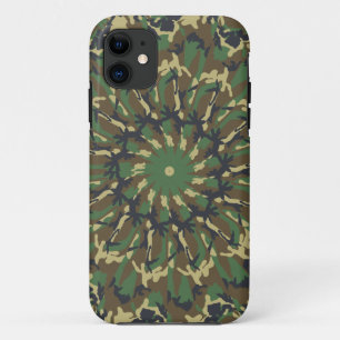 Woodland Camo kaleidoscope iPhone 11 Hoesje