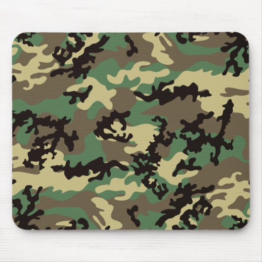 Woodland Camo Mousepad Muismat (Voorkant)