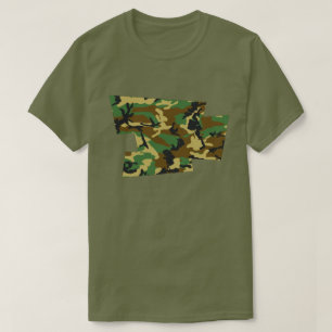 Woodland Camo Patroon Geblazen Pixel T-shirt