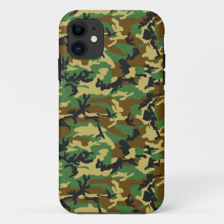 Woodland Camo Pattern iPhone 11 Hoesje