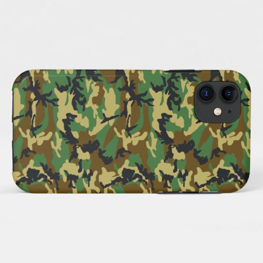 Woodland Camo Pattern Case-Mate iPhone Case (Achterkant (horizontaal))