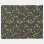 Woodland Camo Pattern Fleece Deken (Voorkant (Horizontaal))