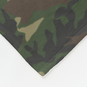 Woodland Camo Pattern Fleece Deken