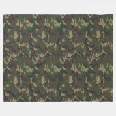 Woodland Camo Pattern Fleece Deken (Voorkant (Horizontaal))