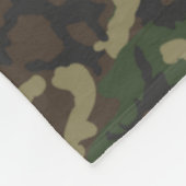 Woodland Camo Pattern Fleece Deken (Hoek)