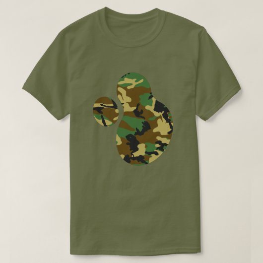Woodland Camo Pattern Paint Splat v2 T-shirt (Design voorkant)